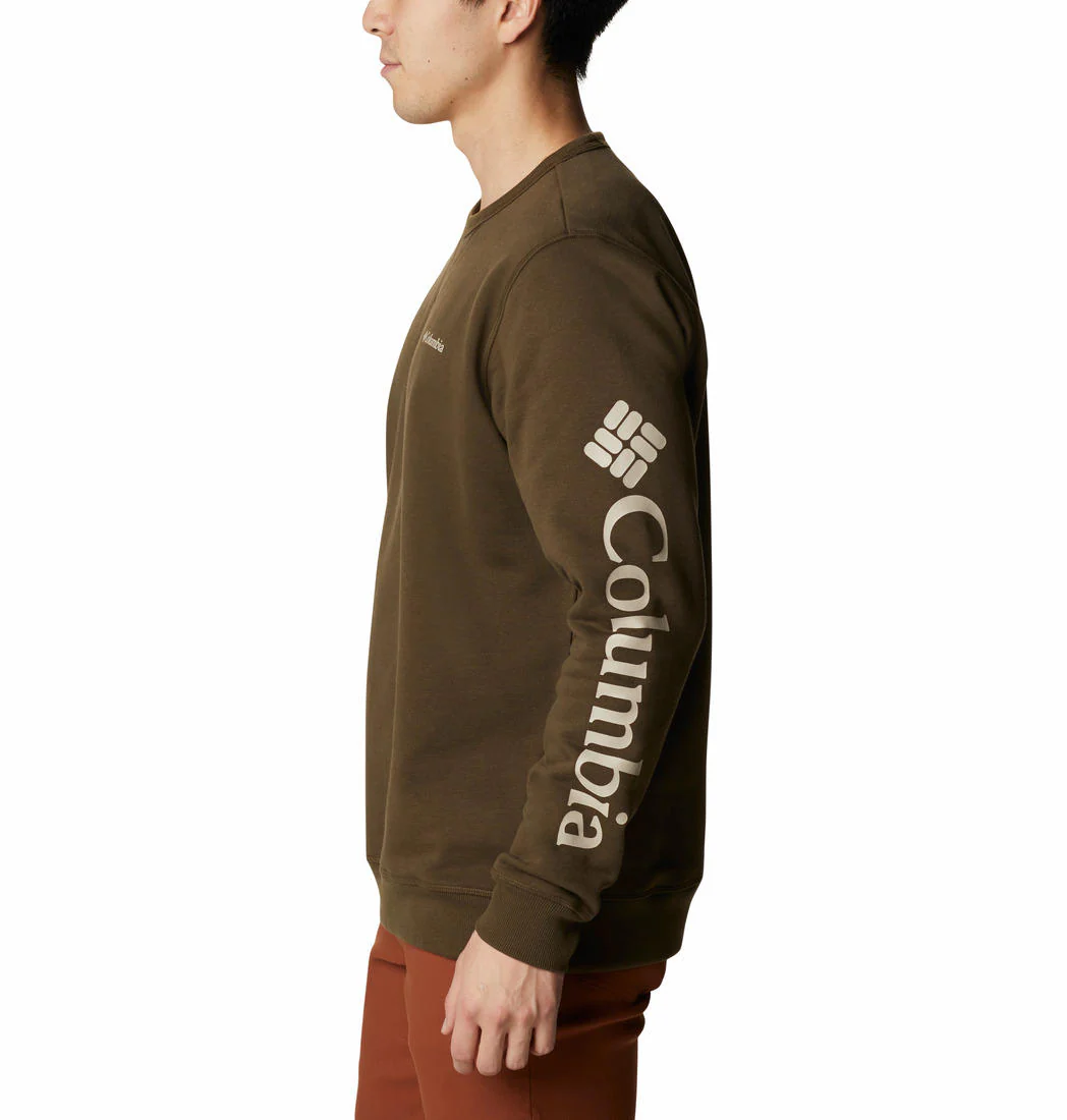 Columbia Men Olive M Columbia Logo Fleece Crew (Sun Protection) - Image 5