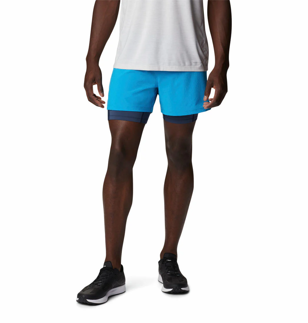 Columbia Men Blue M Endless Trail 2in1 Short (Sun Protection)