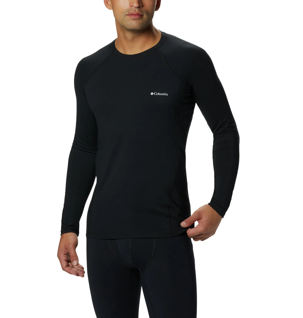 Columbia Men Black Midweight Stretch Long Sleeve Top (Non Returnable)