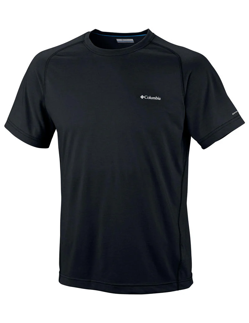 Columbia Men Black Mountain Tech III Short Sleeve Crew (Sun Protection)