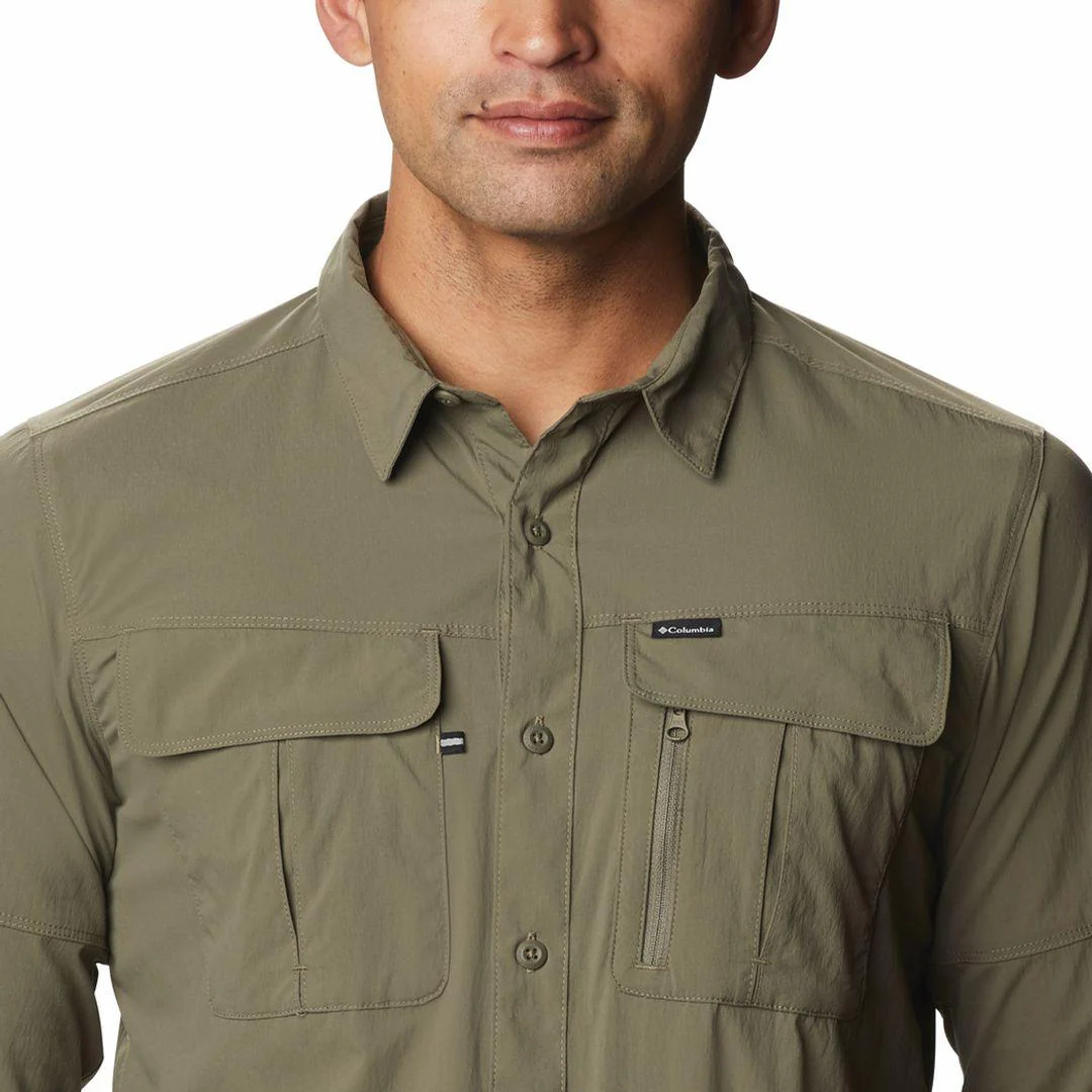 Columbia Men Green Newton Ridge Long Sleeve (Sun Protection) - Image 2