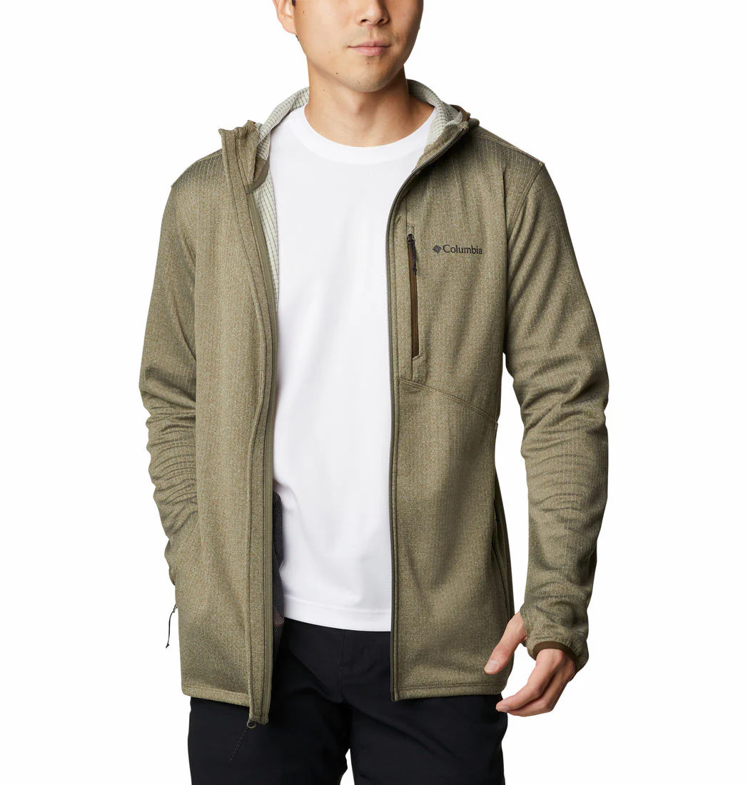 Columbia Men Green Park View Fleece Full Zip Hoodie