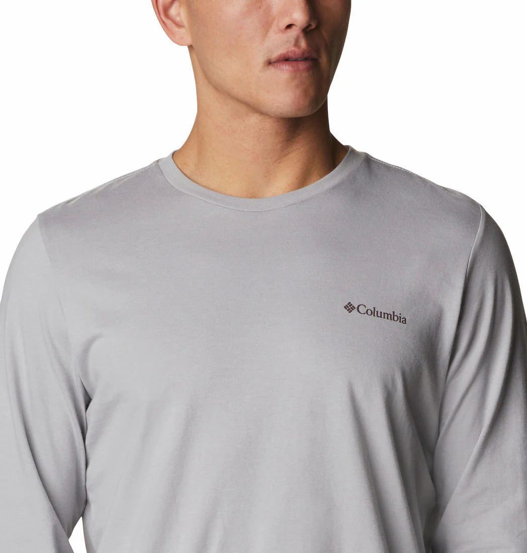 Columbia Men Grey Pikewood Graphic Long Sleeve - Image 10