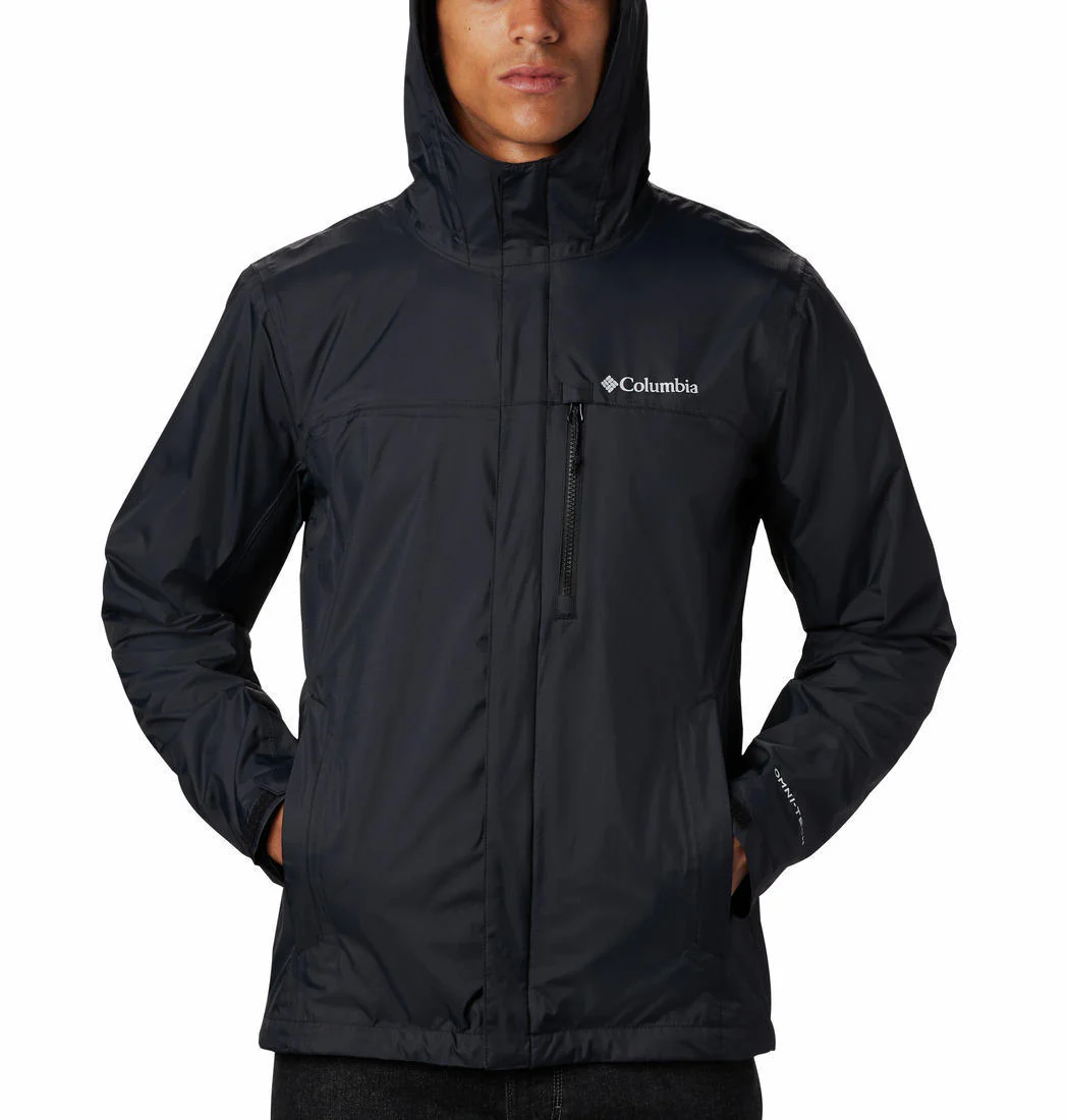 Columbia Men Black Pouring Adventure II Jacket Waterproof