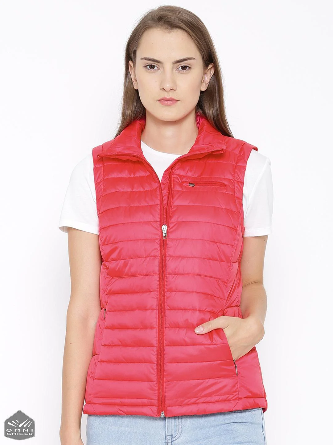 Columbia Women Red Powder Pillow Vest