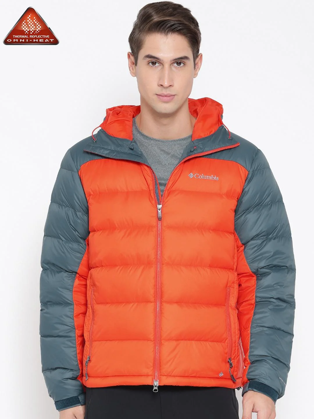Columbia Men Orange Quantum Voyage Hooded Jacket