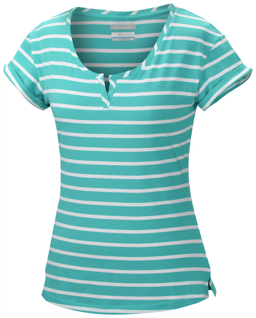 Columbia Women Yellow Reel Beauty II Short Sleeve Shirt