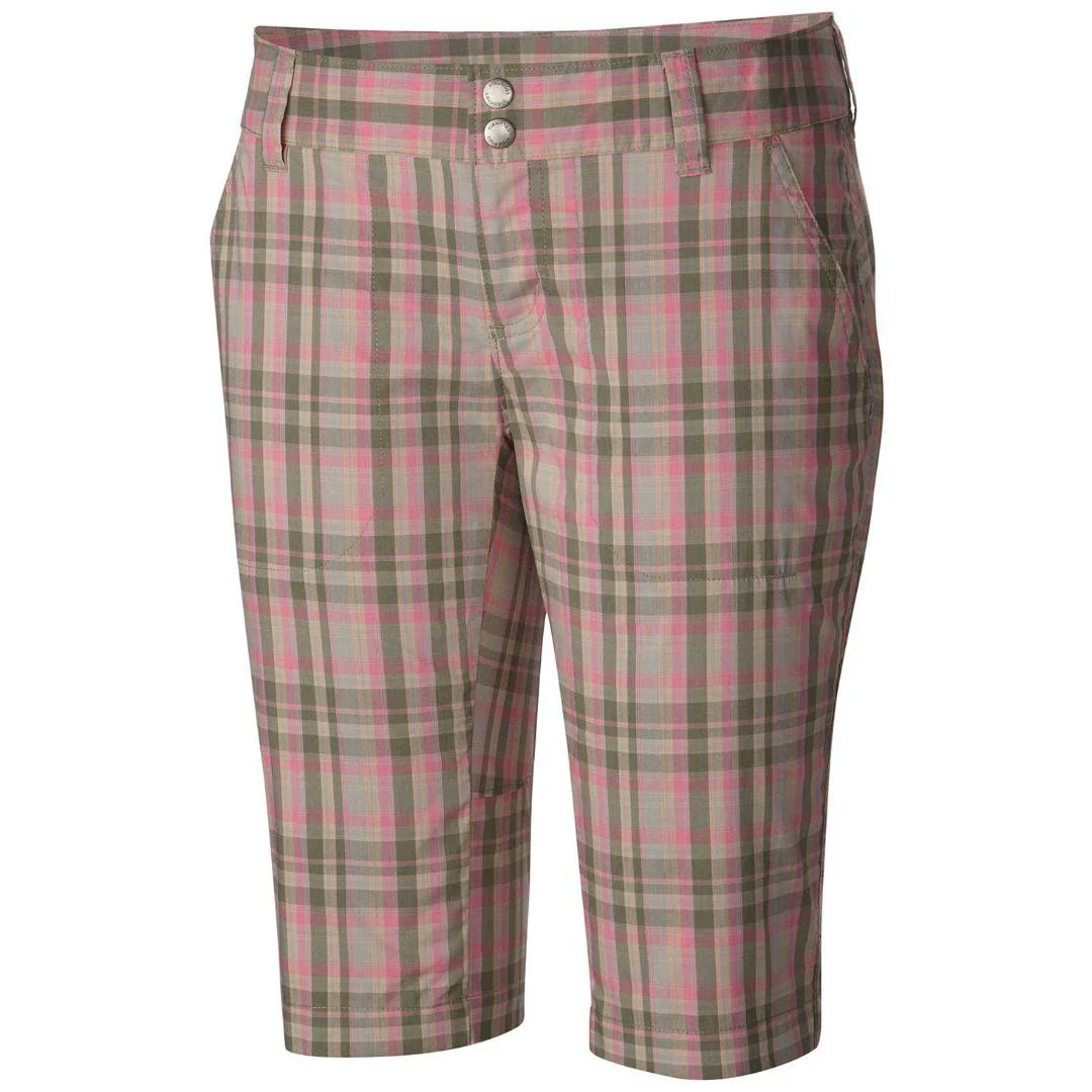 Columbia Women Red Saturday Trail II Plaid Short (Sun Protection)