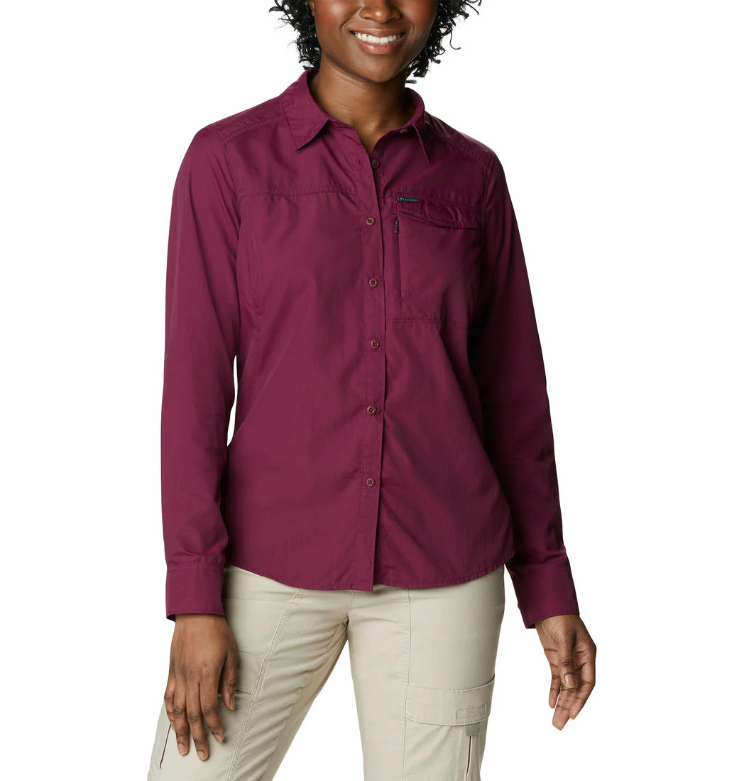 Columbia Women Purple Silver Ridge 2.0 Long Sleeve (Sun Protection)