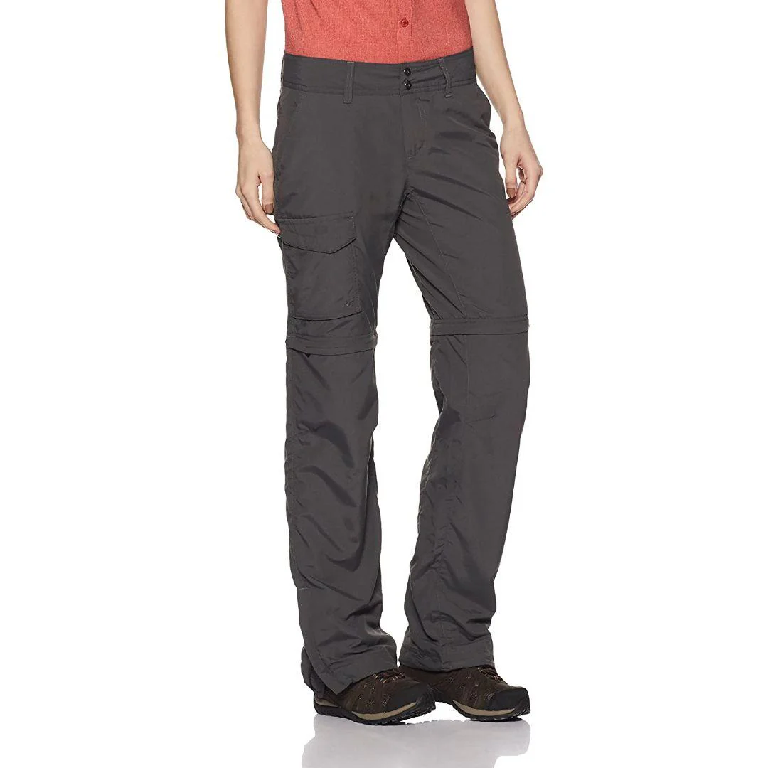 Columbia Women Grey Silver Ridge Convertible Pant (Sun Protection)