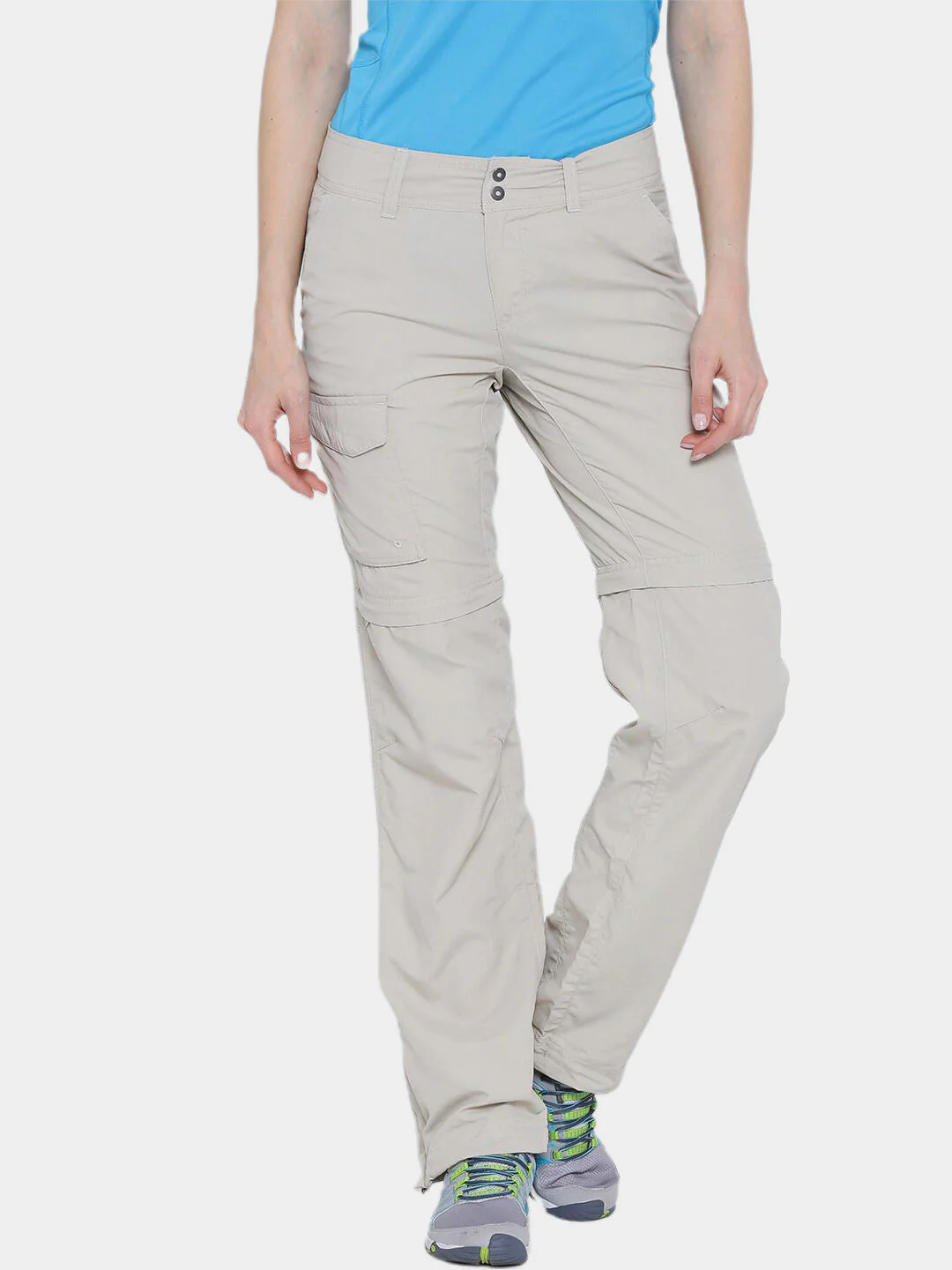 Columbia Women Beige Silver Ridge Convertible Pant (Sun Protection)