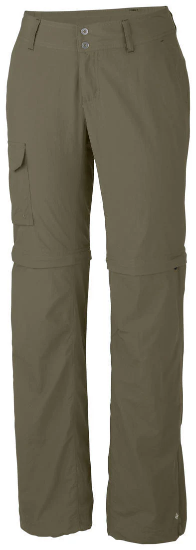 Columbia Women Green Silver Ridge Convertible Pant (Sun Protection)