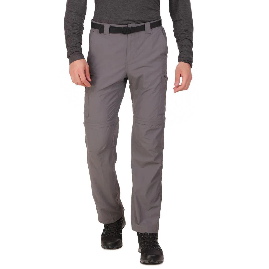 Columbia Men Grey Silver Ridge Convertible Pant (Sun Protection)