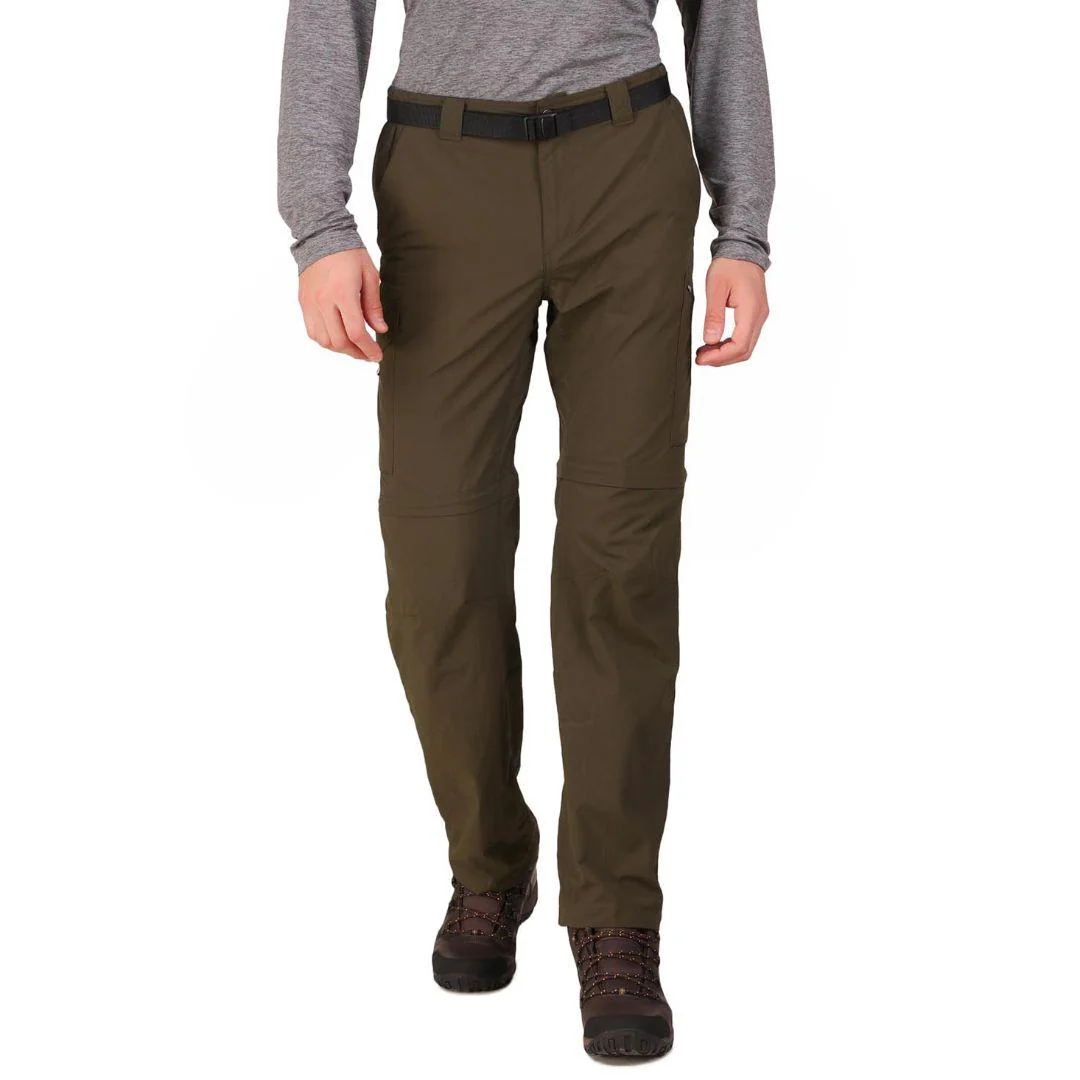 Columbia Men Olive Silver Ridge Convertible Pant (Sun Protection)