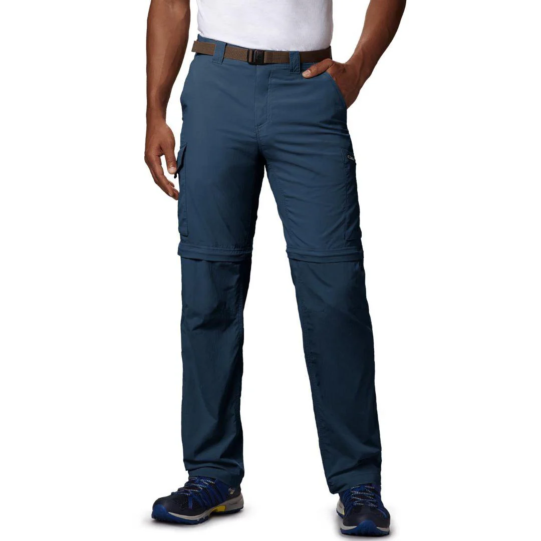 Columbia Men Blue Silver Ridge Convertible Pant (Sun Protection)