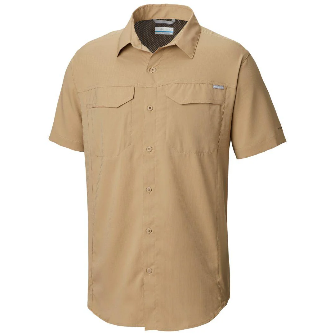 Columbia Men Brown Silver Ridge Lite Short Sleeve Shirt (Sun Protection)
