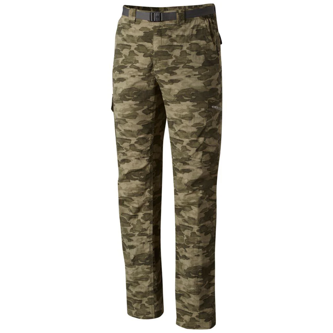 Columbia Men Green Silver Ridge Printed Cargo Pant (Sun Protection)