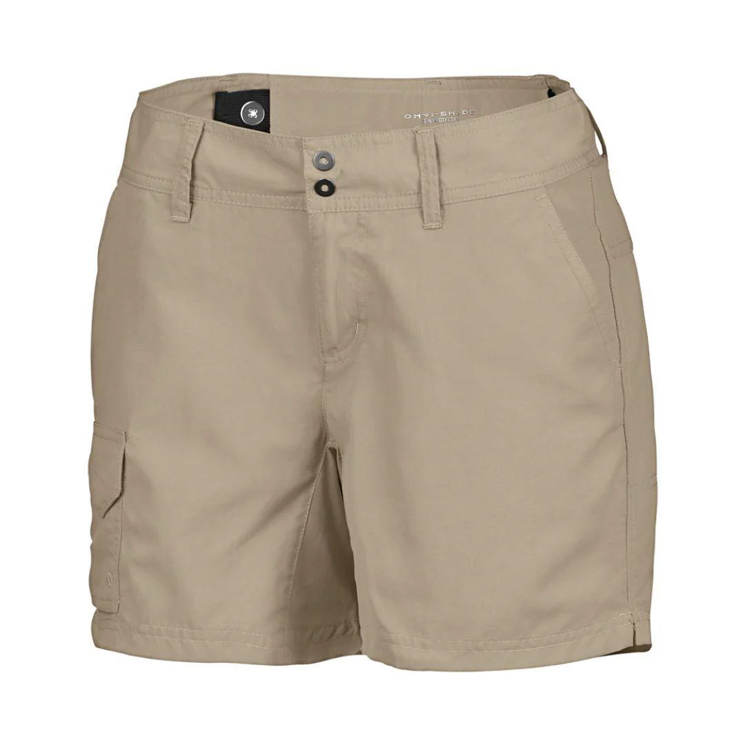 Columbia Women Beige Silver Ridge Short (Sun Protection)