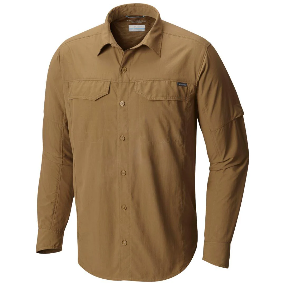 Columbia Men Brown Silver Ridge Short Sleeve Shirt (Sun Protection)