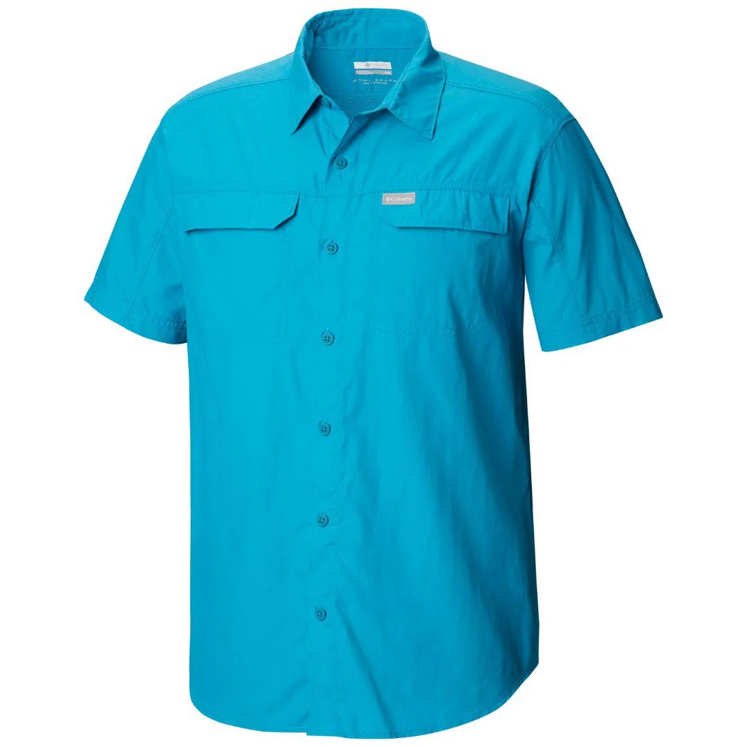 Columbia Men Blue Silver Ridge 2.0 Short Sleeve Shirt (Sun Protection)