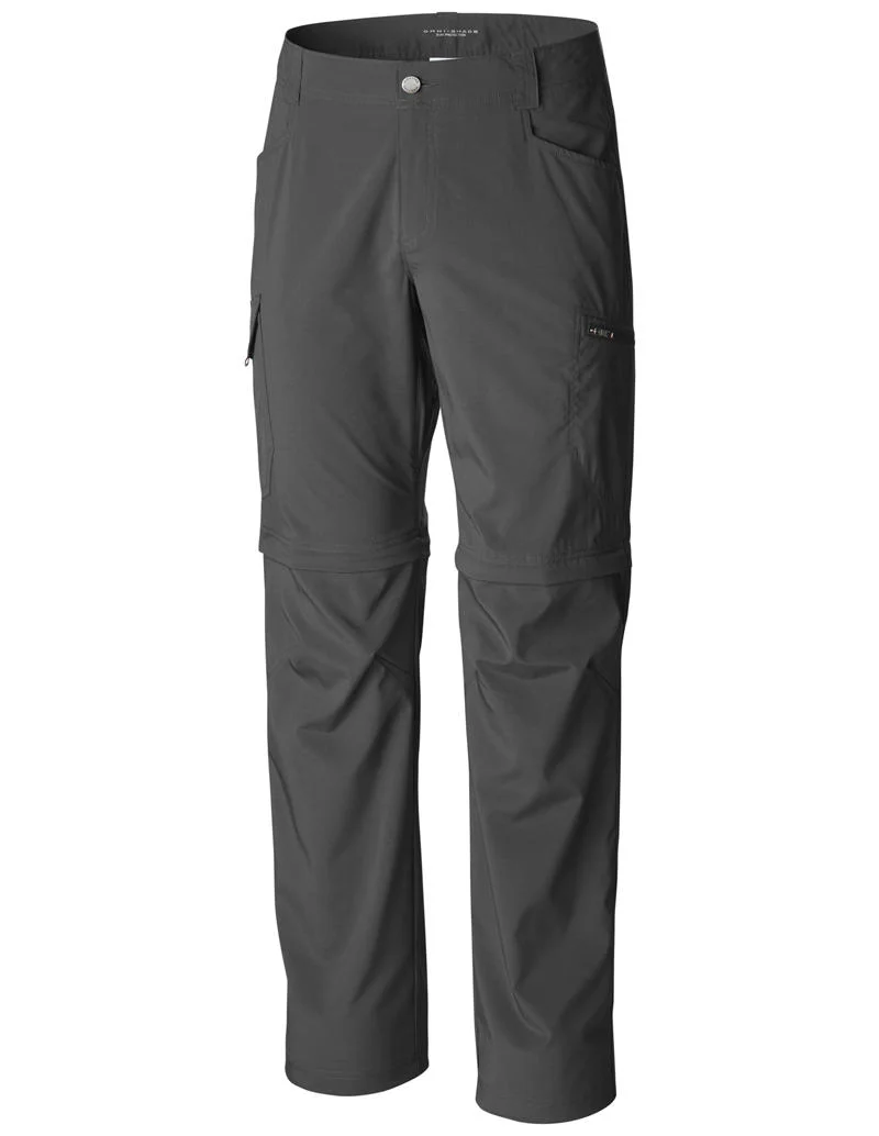 Columbia Men Grey Silver Ridge Stretch Convertible Pant (Sun Protection)