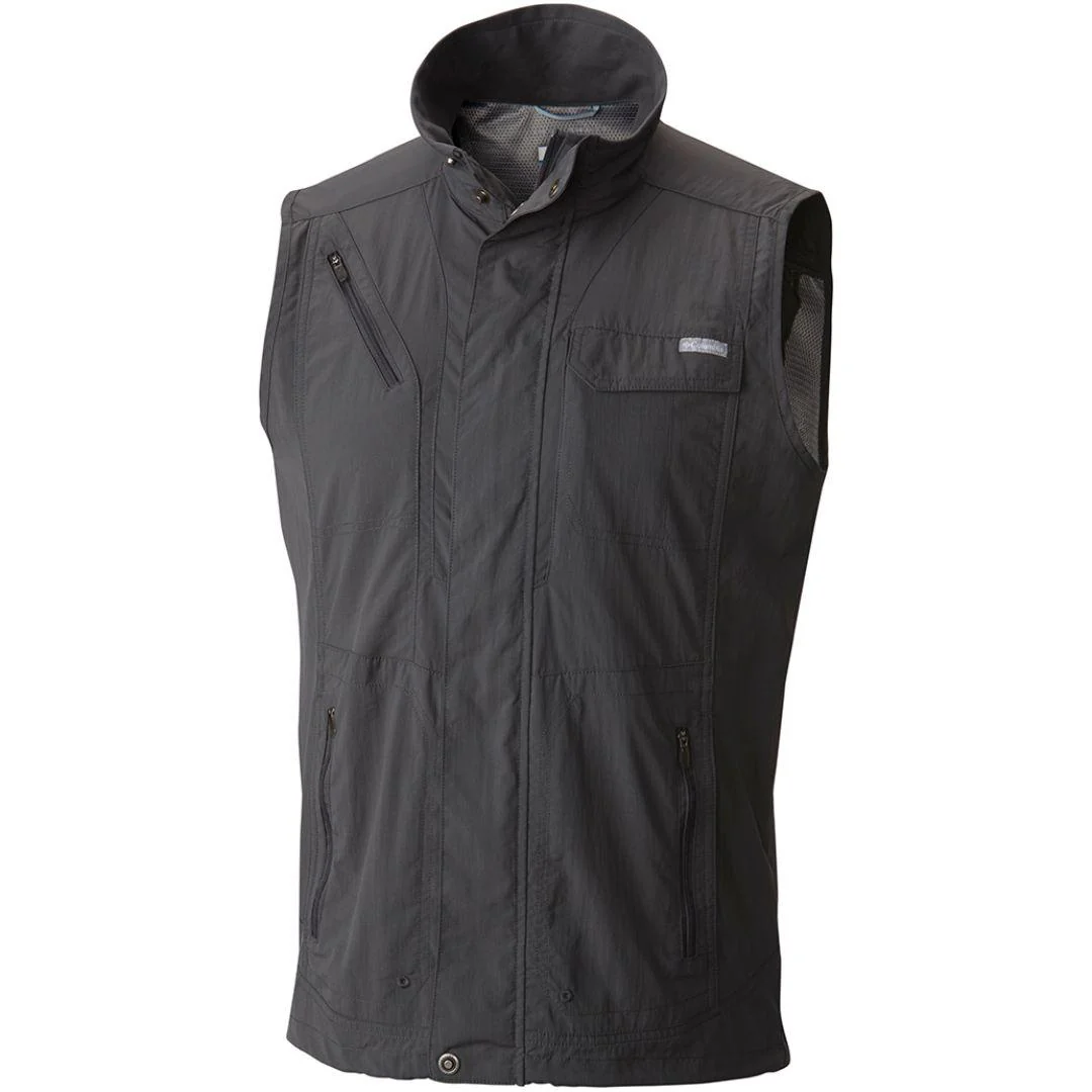 Columbia Men Grey Silver Ridge Vest (Sun Protection)