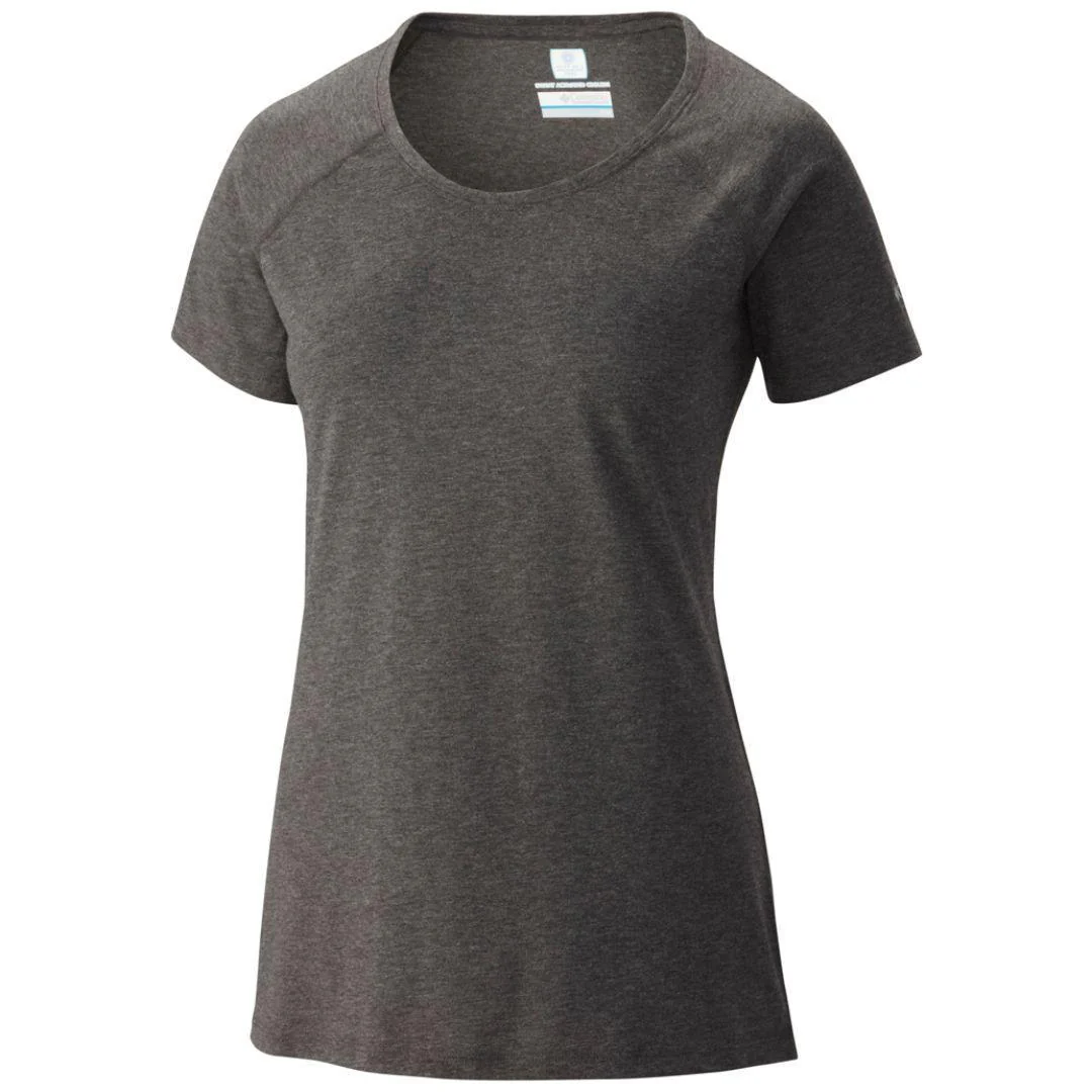 Columbia Women Black Silver Ridge Zero Short Sleeve Shirt