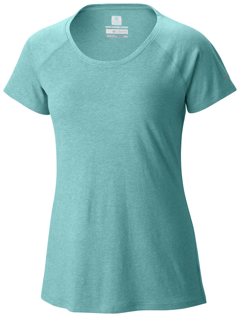 Columbia Women Green Silver Ridge Zero Short Sleeve Shirt