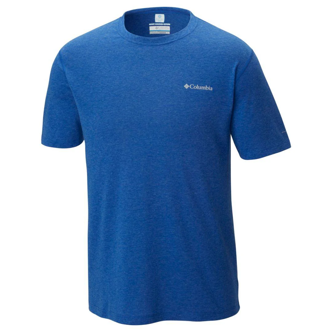 Columbia Men Blue Silver Ridge Zero Short Sleeve Shirt
