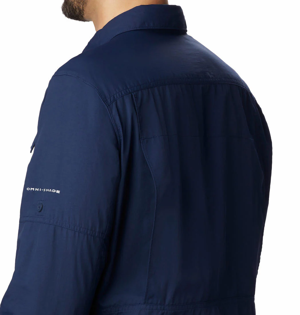 Columbia Men Blue Silver Ridge2.0 Long Sleeve Shirt (Sun Protection) - Image 4