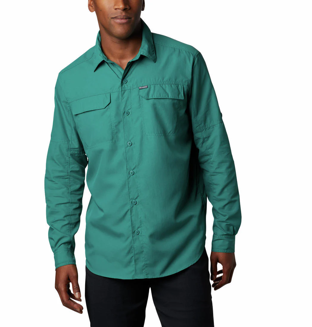 Columbia Men Blue Silver Ridge 2.0 Long Sleeve Shirt (Sun Protection)