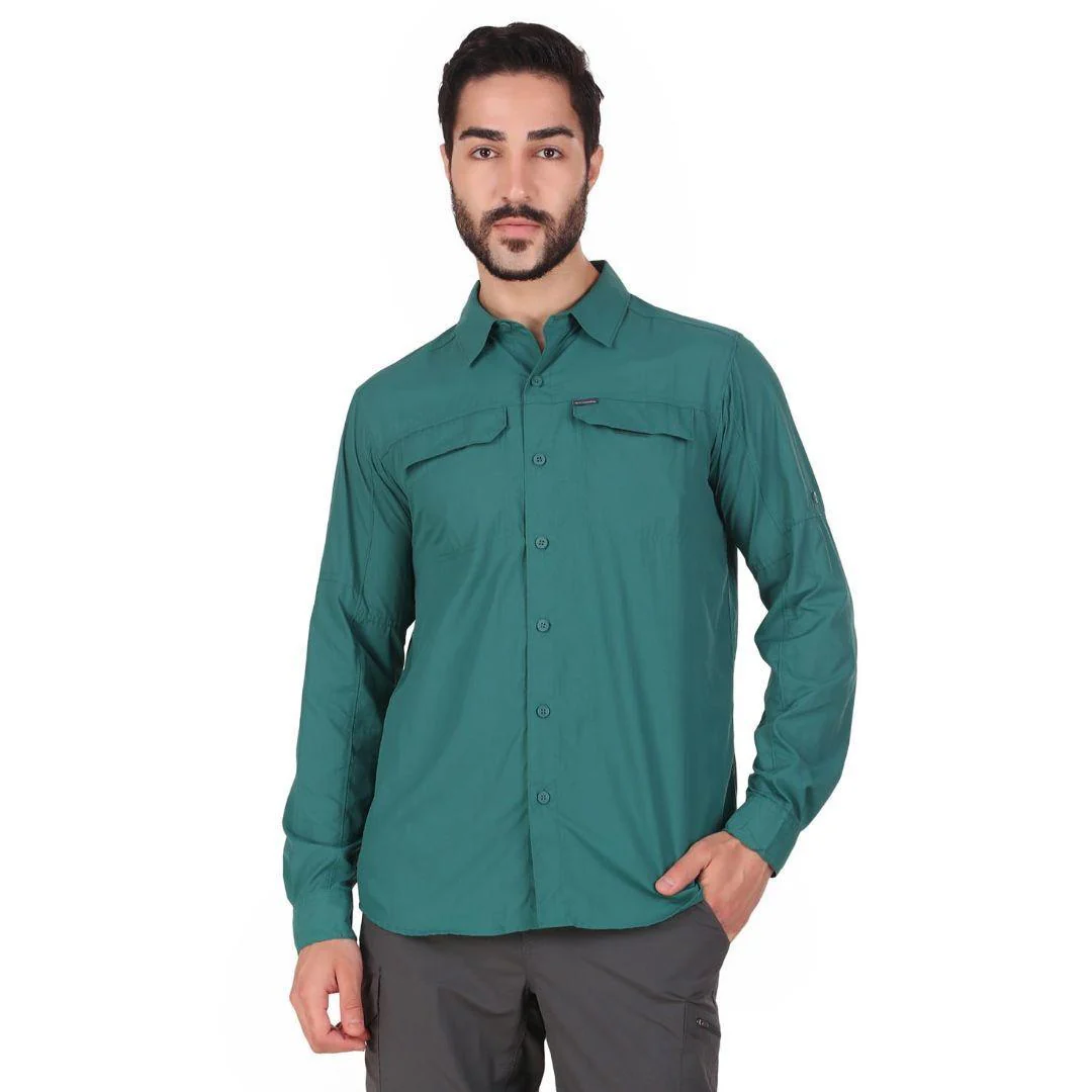 Columbia Men Blue Silver Ridge 2.0 Long Sleeve Shirt (Sun Protection)