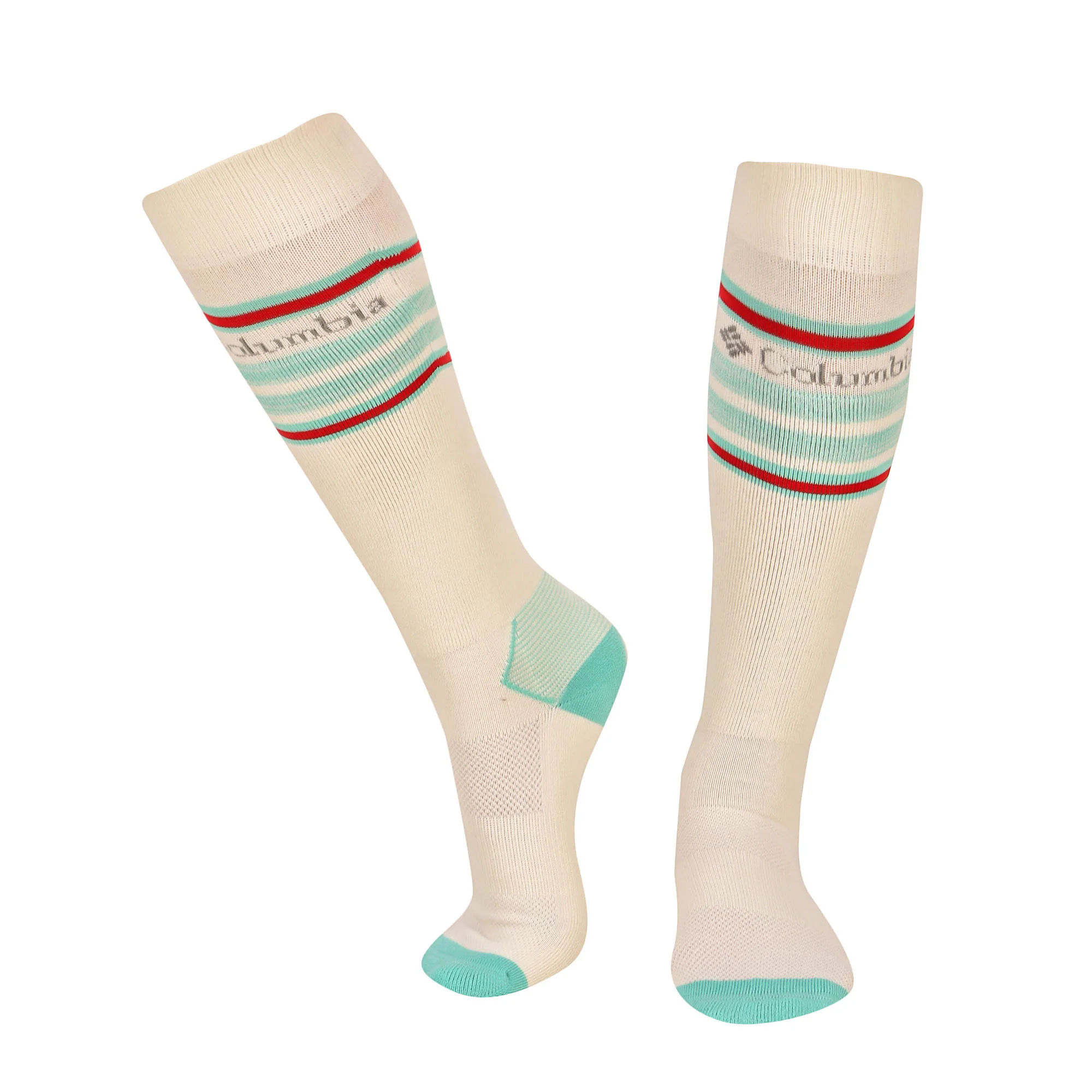 Columbia Unisex White SOCKS UX 1P SKI OTC-SNOWDRF/M (1 Pair) (Non Returnable)