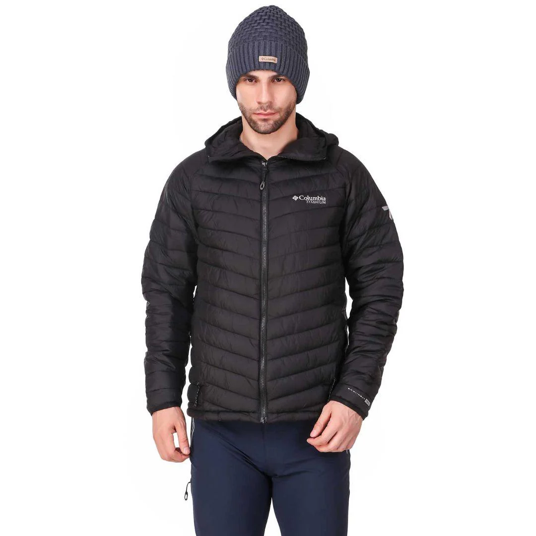 Columbia Men Black Snow Country Hooded Jacket