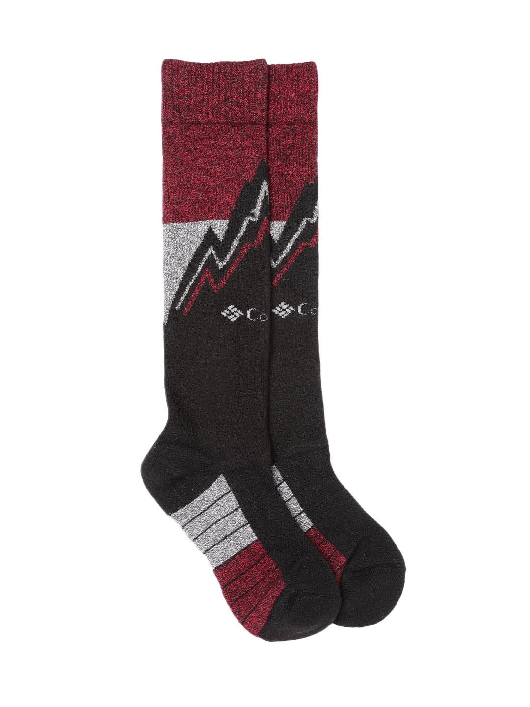 Columbia Unisex Black SOCKS UX 1P SKI OTC/MEDIUM 1P (1 Pair) (Non Returnable)