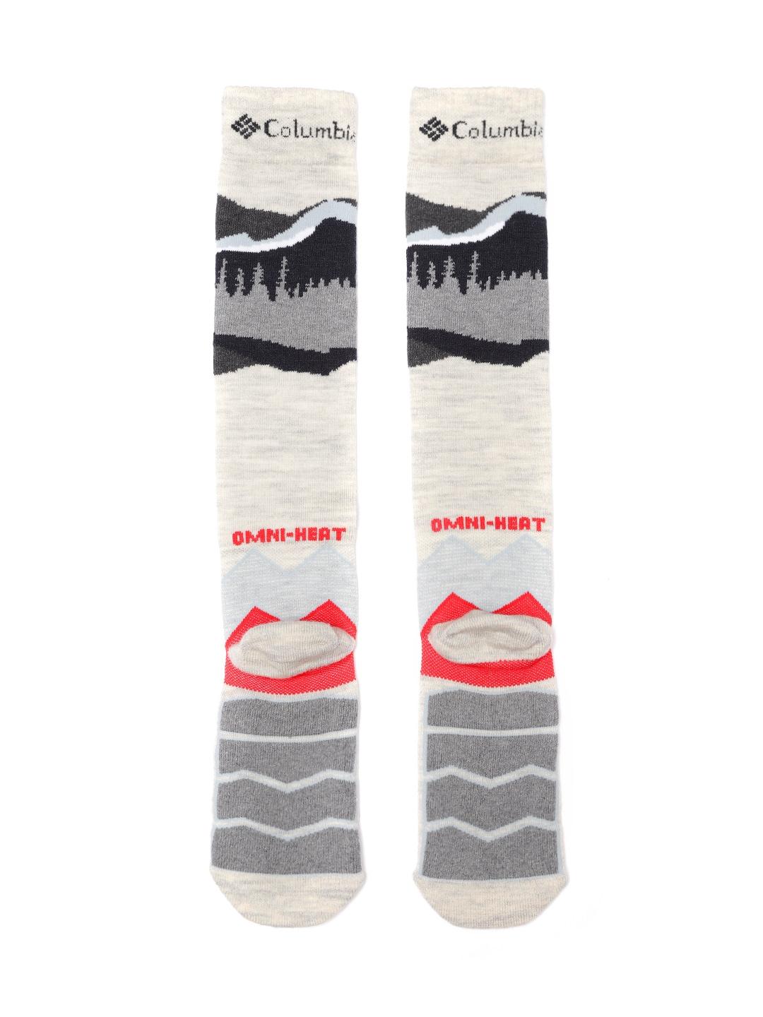 Columbia Unisex White SOCKS UX 1PR OMNI SKI-MTN-LRG (1 Pair) (Non Returnable) - Image 2