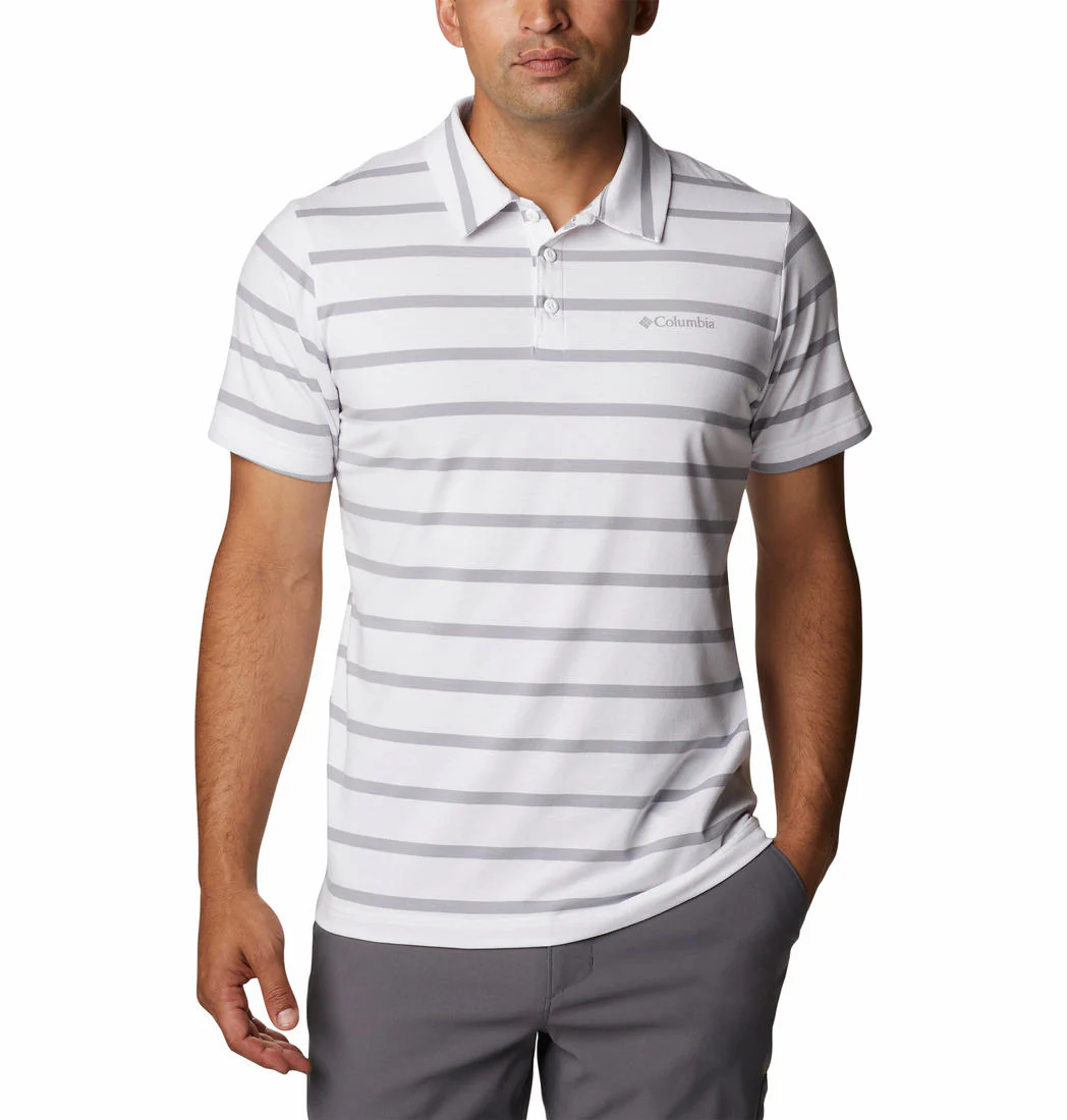 Columbia Men White Sun Trek Polo (Sun Protection)