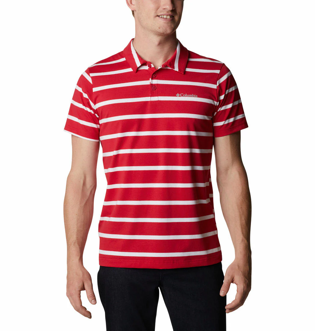 Columbia Men Red Sun Trek Polo (Sun Protection)