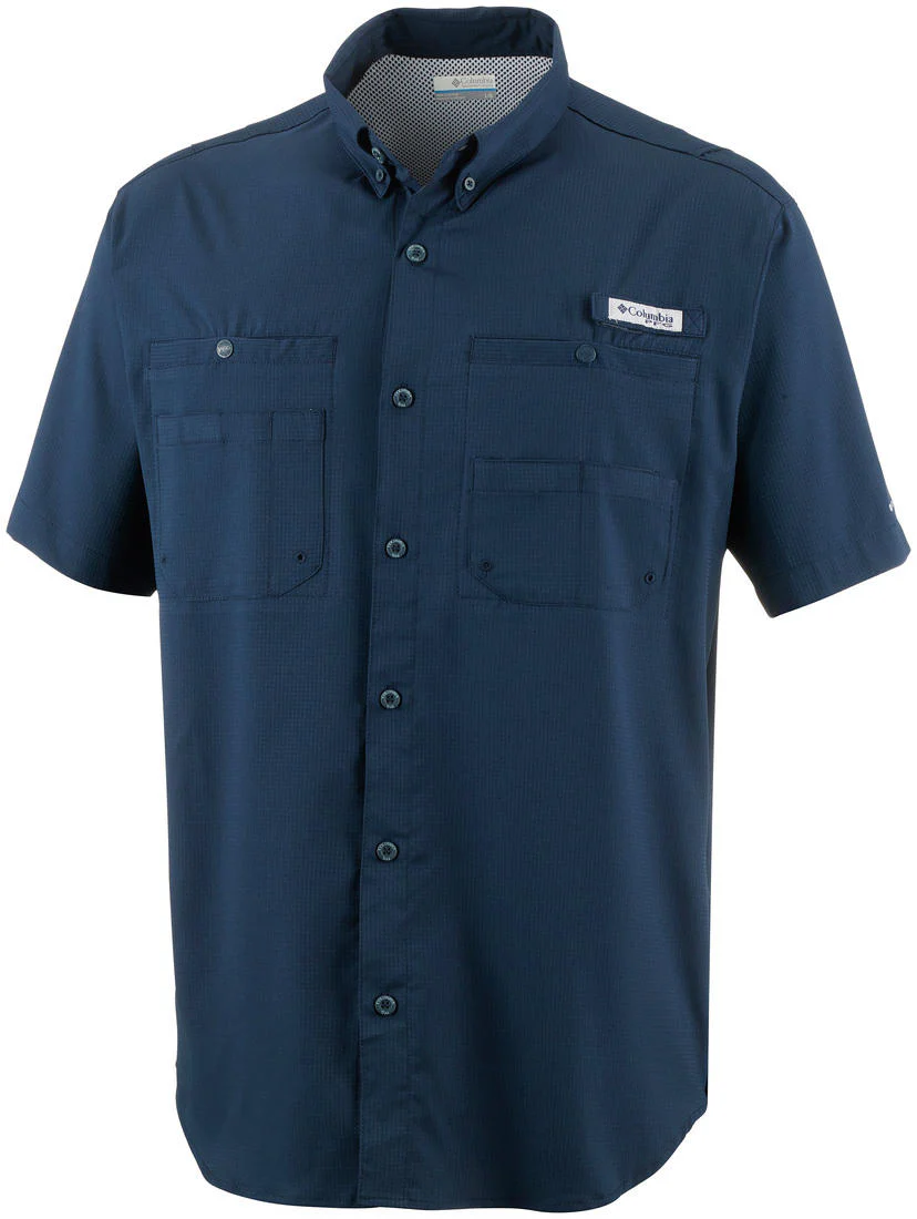 Columbia Men Blue Tamiami II SS Shirt (Sun Protection)