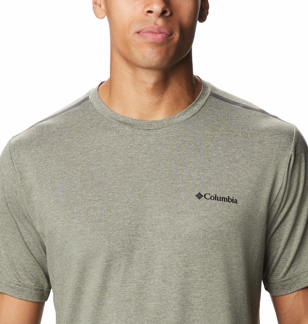 Columbia Men Green Tech Trail Crew Neck (Sun Protection)