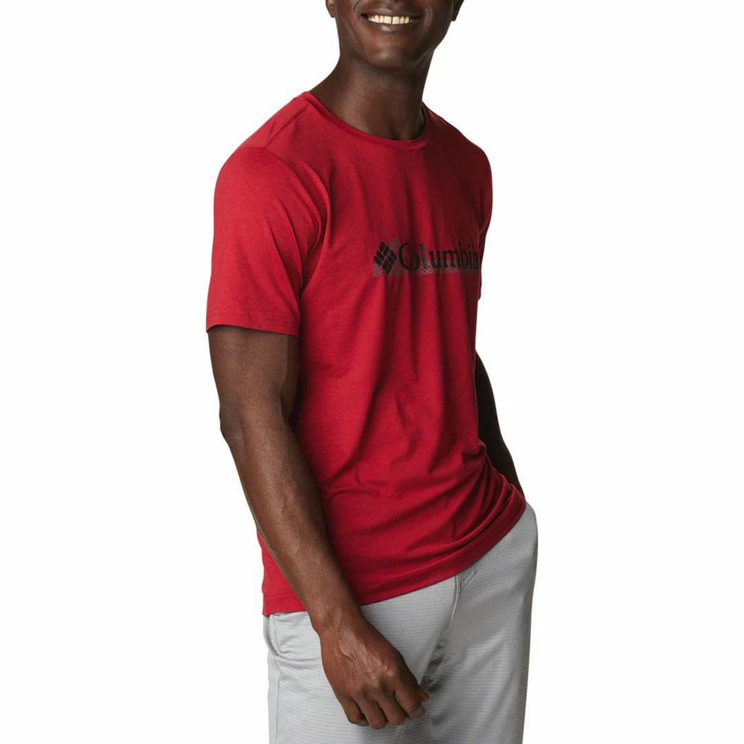 Columbia Men Red Tech Trail Graphic Tee (Sun Protection) - Image 4