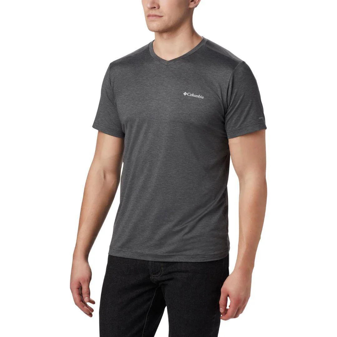 Columbia Men Black Tech Trail II V Neck (Sun Protection)