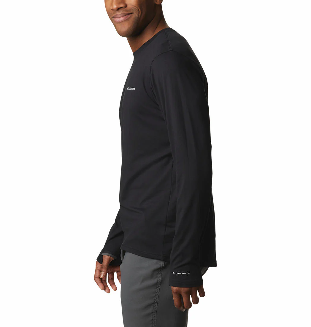 Columbia Men Black Tech Trail Long Sleeve Crew II (Sun Protection) - Image 6