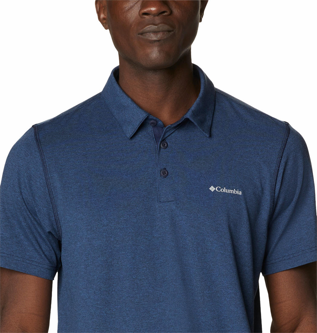 Columbia Men Blue Tech Trail Polo (Sun Protection) - Image 4