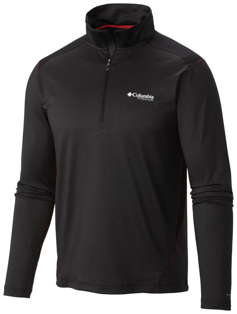 Columbia Men Black Titan Ice Mens Half Zip