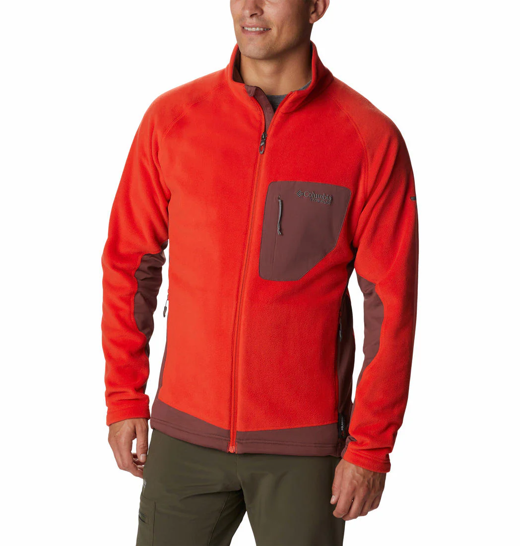 Columbia Men Orange Titan Pass 2.0 II Fleece