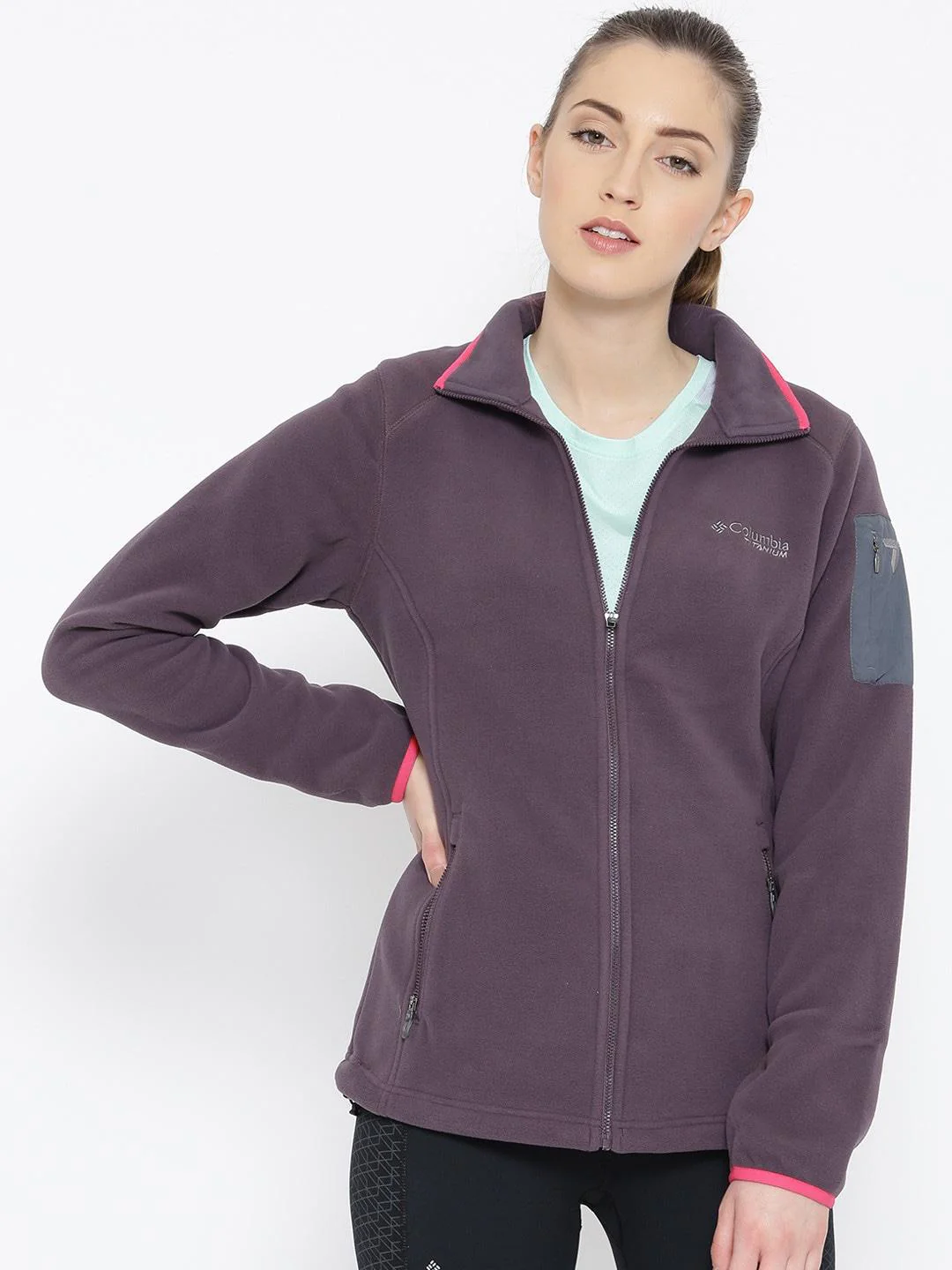 Columbia Women Blue Titan Pass 2.0 Fleece Jacket