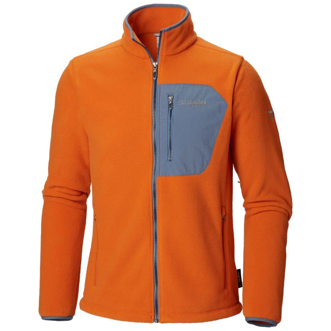 Columbia Men Orange Titan Pass 2.0 Fleece Jacket