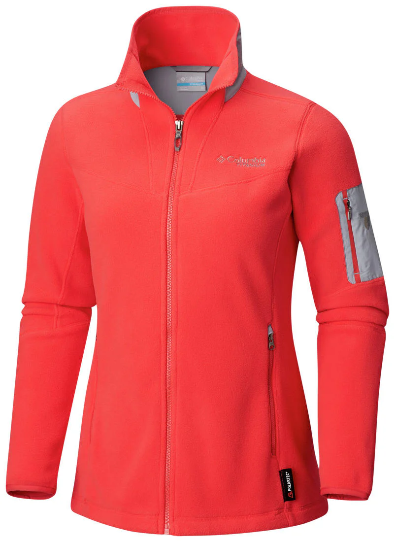 Columbia Women Red Titan Pass II 2.0 Fleece