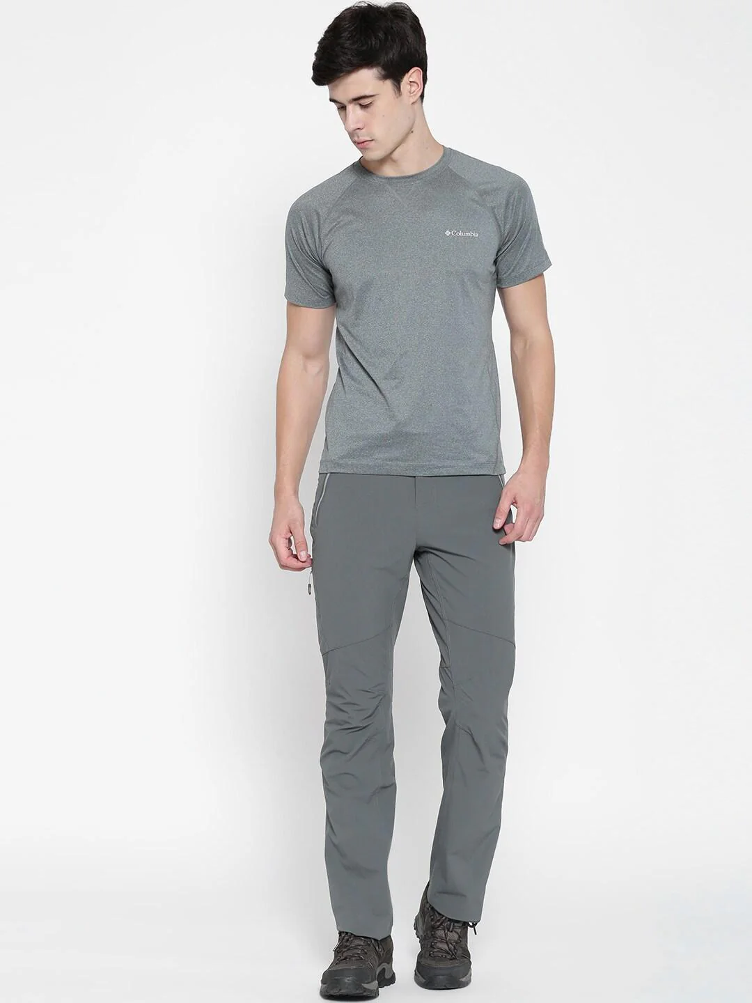 Columbia Men Grey Titan Peak Mens Pant (Sun Protection)